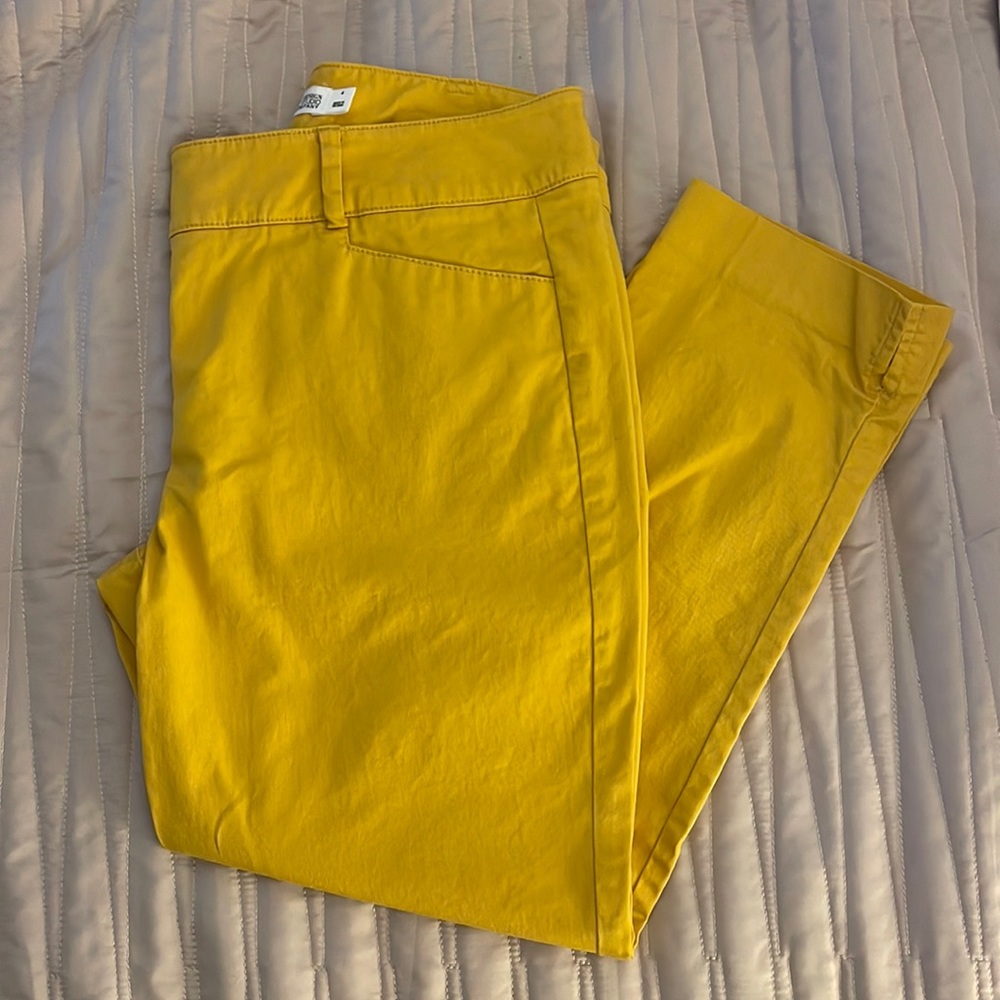 Women’s business casual ankle pant orange-ish/yellow